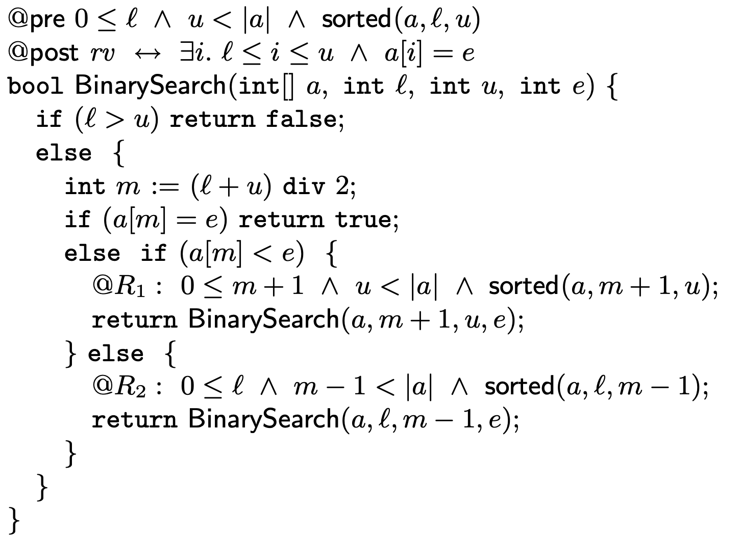 Binary Search Code