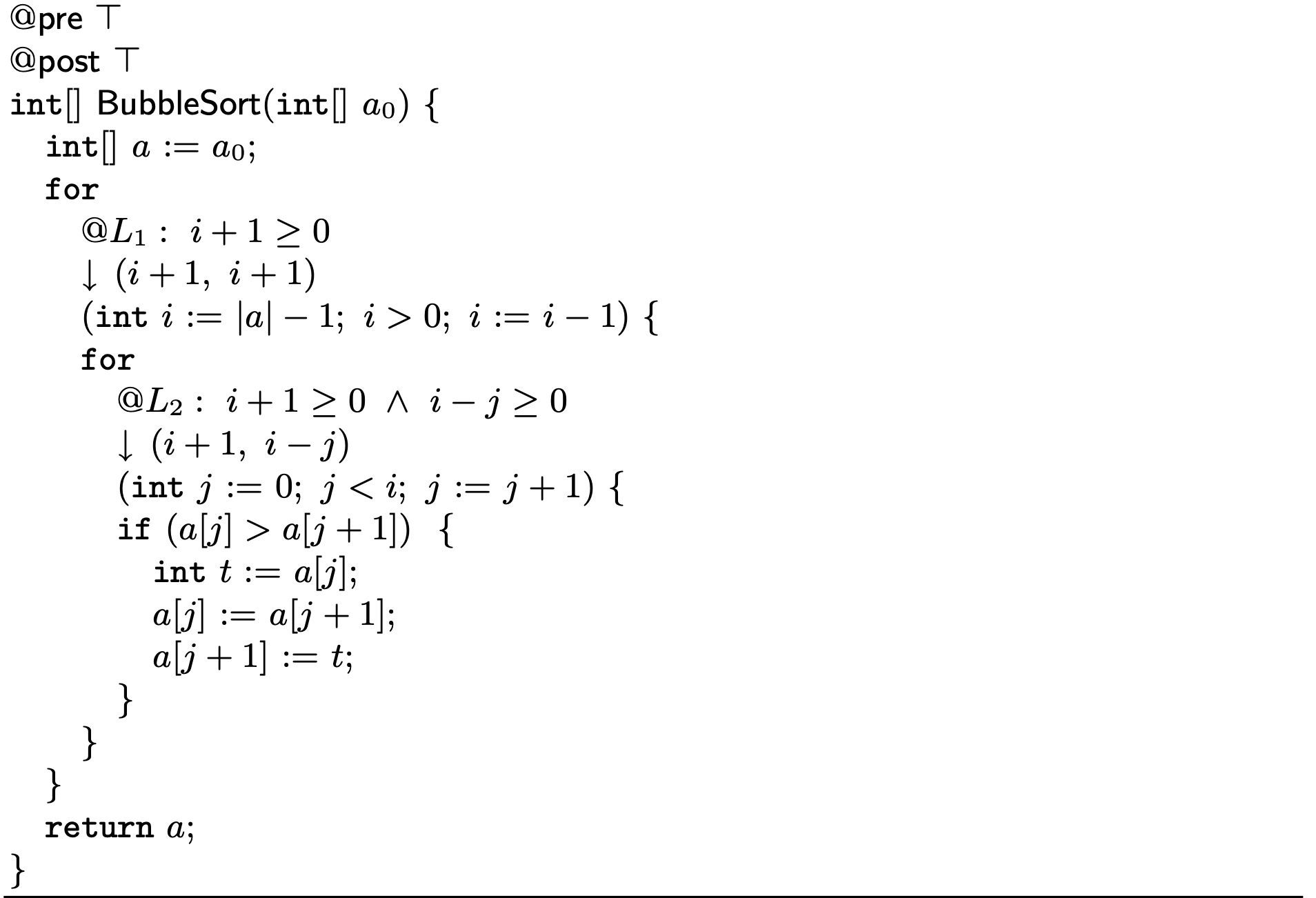 BubbleSort With Termination